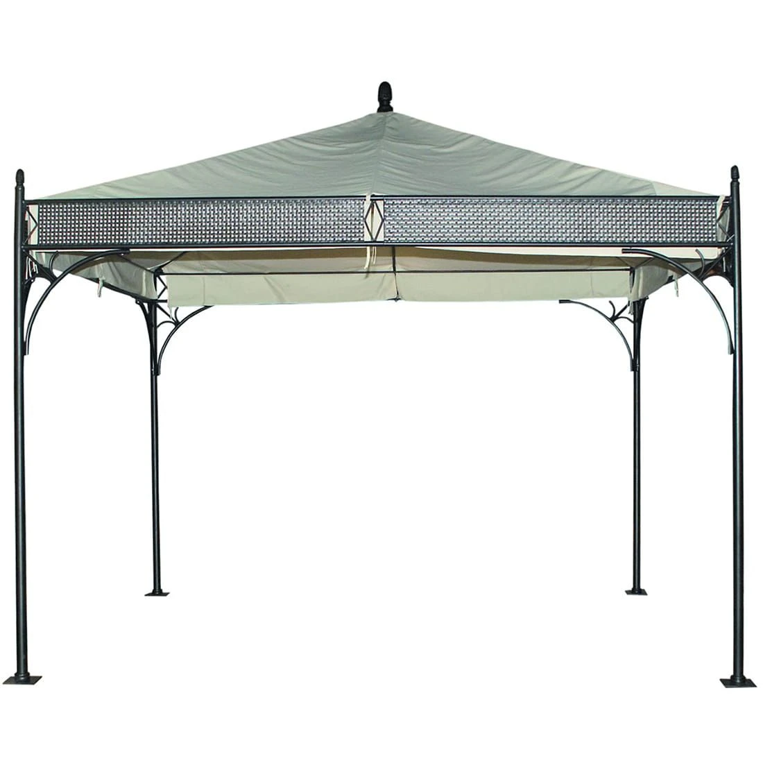 MBM Romeo Elegance Gartenpavillon 350x350cm Schmiedeeisen Marone 1 MBM Romeo Elegance Gartenpavillon 350x350cm Schmiedeeisen Marone