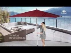 Doppler ACT Push-Up Sonnenschirm 250x200cm Hellgrau