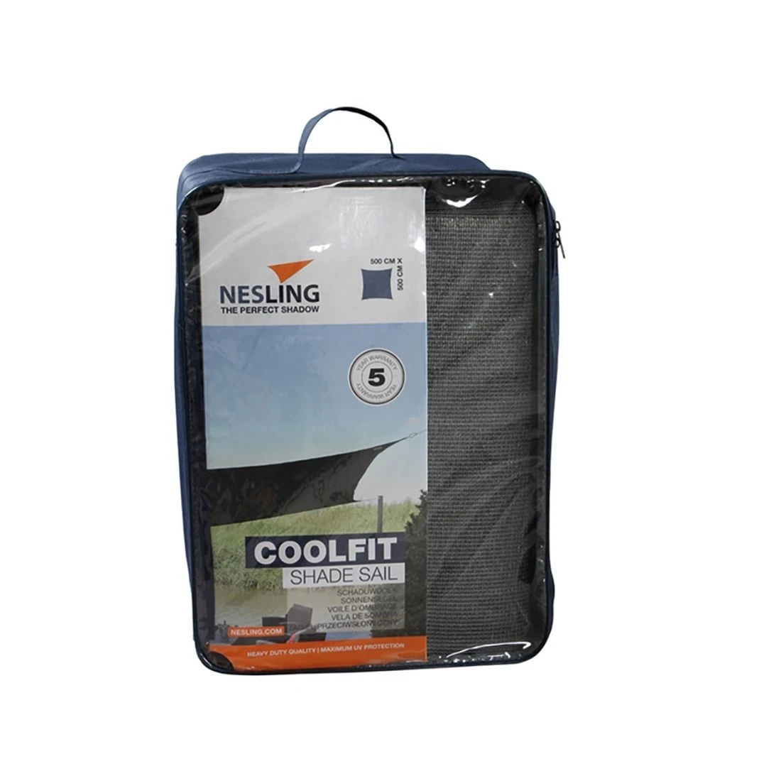 Nesling Coolfit Sonnensegel Quadrat 500x500 Cm HDPE Grau 1 Nesling Coolfit Sonnensegel Quadrat 500x500 Cm HDPE Grau