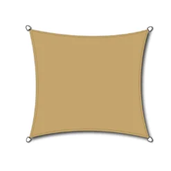 Siena Garden Solino Sonnensegel Quadratisch 360 Cm HDPE Sand