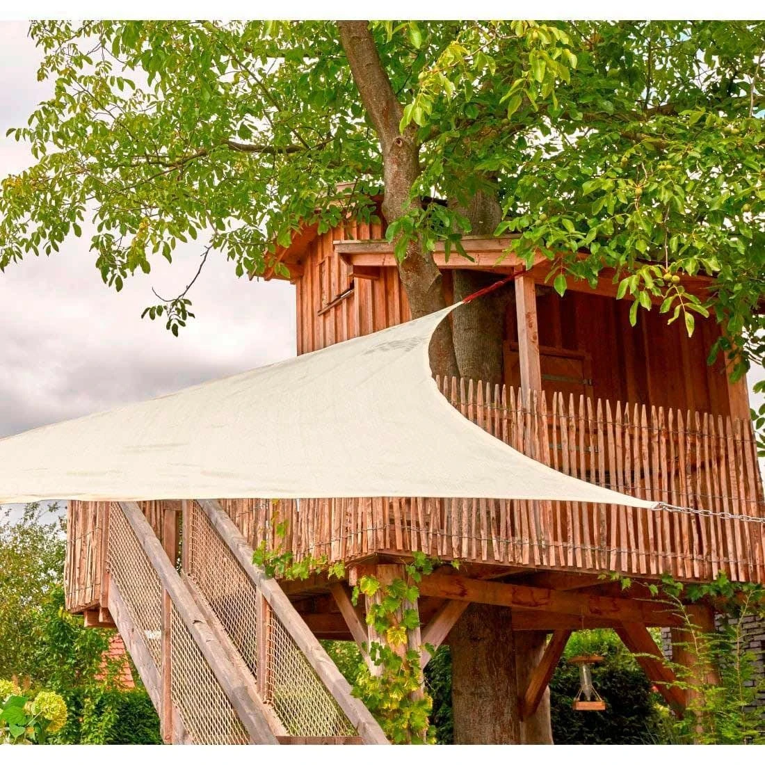 Siena Garden Solino Sonnensegel 3-eckig 500 Cm HDPE Ecru 4 Siena Garden Solino Sonnensegel 3-eckig 500 Cm HDPE Ecru – Bild 4