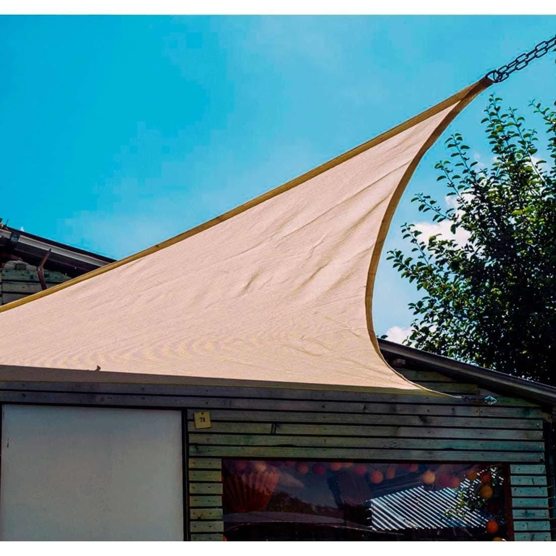 Siena Garden Solino Sonnensegel 3-eckig 500 Cm HDPE Ecru 5 Siena Garden Solino Sonnensegel 3-eckig 500 Cm HDPE Ecru – Bild 5