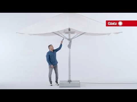 Glatz Castello-Pro Gastro-Mittelstockschirm 400x400 Cm Gelb 1 Glatz Castello-Pro Gastro-Mittelstockschirm 400x400 Cm Gelb