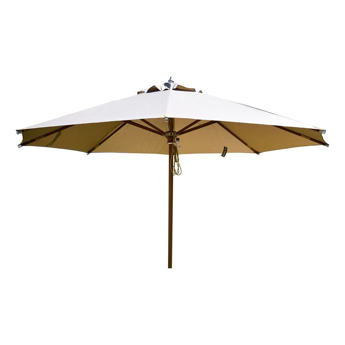 Zebra Volta Novo Sonnenschirm Ø350cm Holz/Olefin Taupe 2 Zebra Volta Novo Sonnenschirm Ø350cm Holz/Olefin Taupe – Bild 2