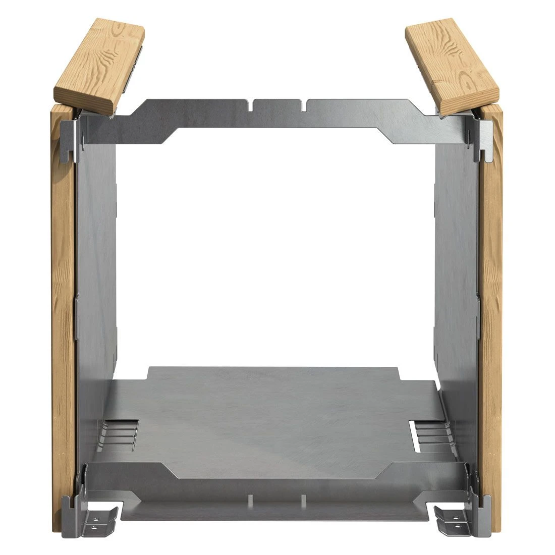 DJES Hochbeet Verlängerungsset Kurz Stahl/Fichte Grau 4 DJES Hochbeet Verlängerungsset Kurz Stahl/Fichte Grau – Bild 4