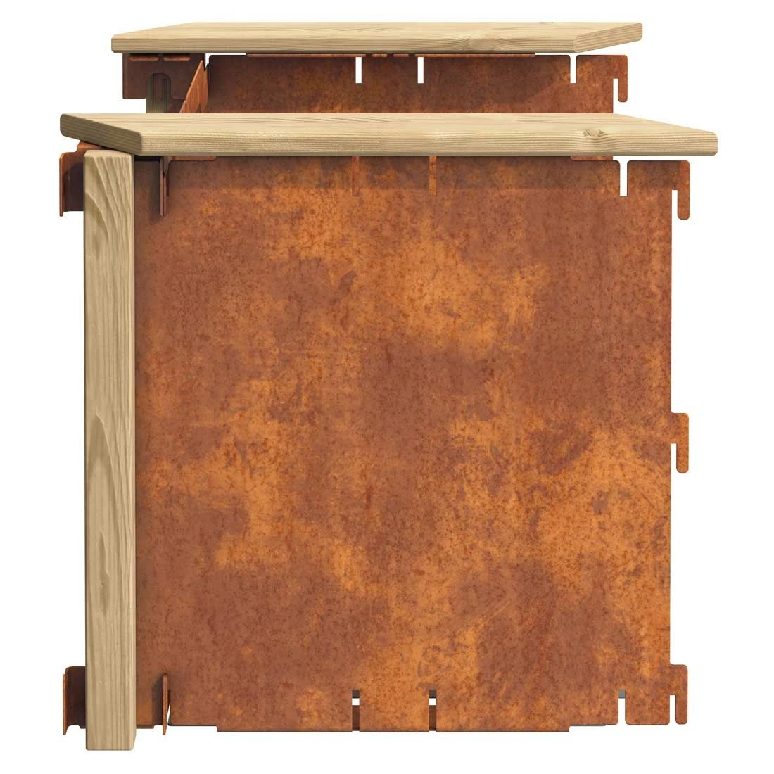 DJES Hochbeet Verlängerungsset Kurz Stahl/Fichte Grau 9 DJES Hochbeet Verlängerungsset Kurz Stahl/Fichte Grau – Bild 9