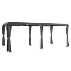 MWH Curtano Gartenpergola 540x300cm Aluminium/Olefin Matt Grau/Hellgrau