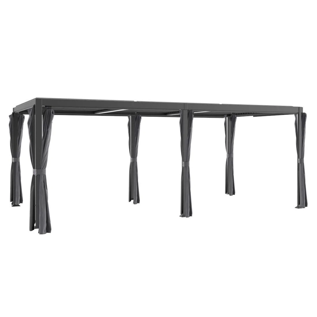 MWH Curtano Gartenpergola 540x300cm Aluminium/Olefin Matt Grau/Hellgrau 1 MWH Curtano Gartenpergola 540x300cm Aluminium/Olefin Matt Grau/Hellgrau