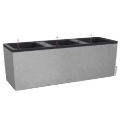 Lechuza Trio Stone 30 Pflanzgefäß 100x32cm Kunststoff Steingrau