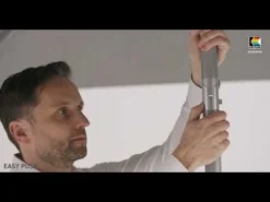 Kettler Easy Push Stockschirm 210x150cm Aluminium/Polyester Silber/Charcoal