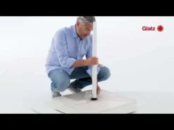 Glatz Twist Mittelstockschirm 250x200cm Taupe