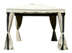 LECO 4er-Set Seitenteile Für Pavillon SAHARA 300x400cm Natur