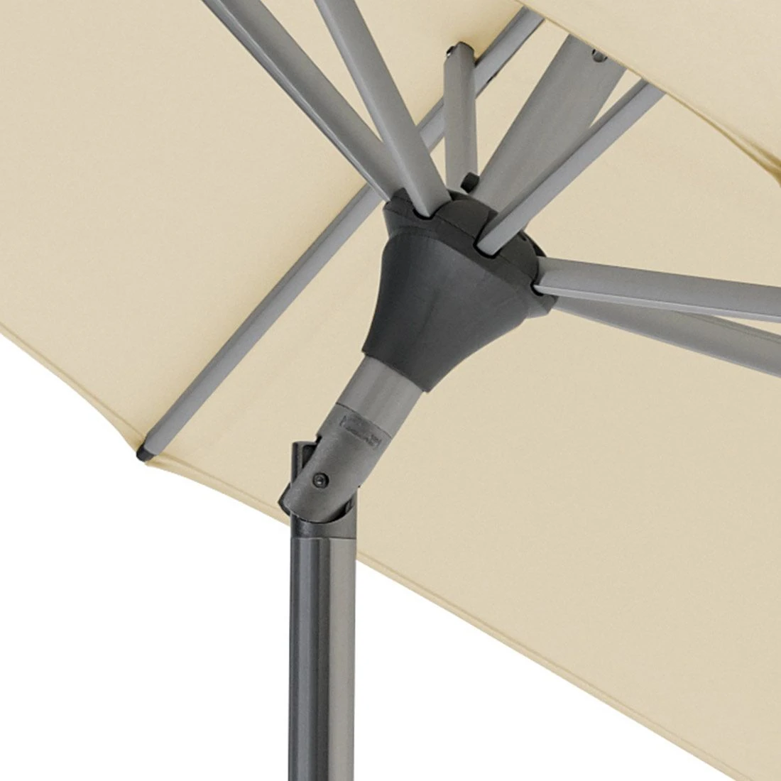 Glatz Alu Twist Mittelstockschirm 250x200cm Ash 3 Glatz Alu Twist Mittelstockschirm 250x200cm Ash – Bild 3