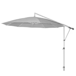 May Mezzo Ampelschirm Rund 300cm HV Silbergrau