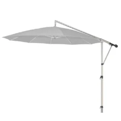 May Mezzo Ampelschirm Rund 330cm HV Silbergrau