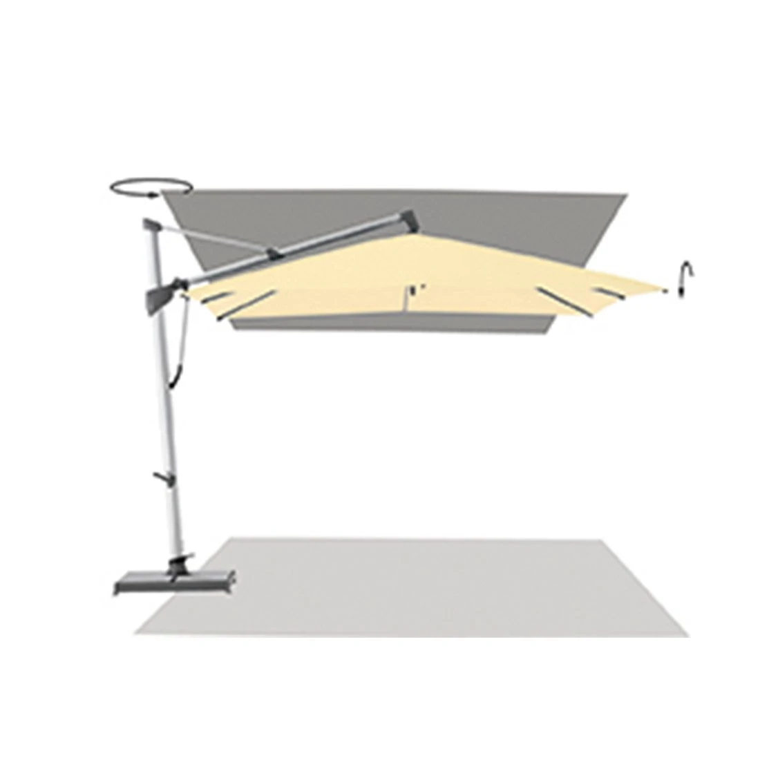 Glatz Sombrano S+ Ampelschirm Ø350cm Vanilla 5 Glatz Sombrano S+ Ampelschirm Ø350cm Vanilla – Bild 5