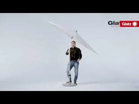 Glatz Alu Smart Easy Mittelstockschirm Ø220cm Eggshell 1 Glatz Alu Smart Easy Mittelstockschirm Ø220cm Eggshell