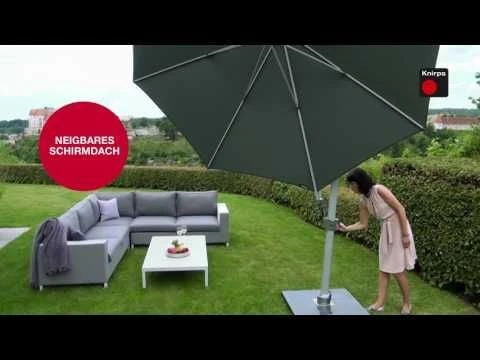 Knirps Pendelschirm Premium Ø340cm Rund Hellgrau 1 Knirps Pendelschirm Premium Ø340cm Rund Hellgrau