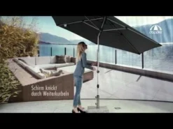 Doppler Expert Sonnenschirm Ø280cm Mit Kurbel Anthrazit