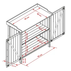 Habau Gartentisch/Pflanztisch Mit Unterschrank Spießtanne Braun -Dopptler Geschaft 970104 4