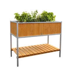 Habau Hochbeet Mit Aluminium/Kiefer Braun/Grau -Dopptler Geschaft 970599 3