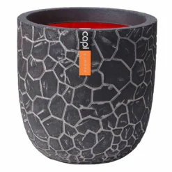 Capi Clay Pflanztopf 43x41 Cm Kunststoff Anthrazit