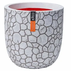 Capi Clay Pflanztopf 43x41 Cm Kunststoff Elfenbein