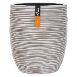 Capi Nature Rib Pflanztopf Ø14x17,3cm Elfenbein