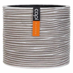 Capi Nature Rib Pflanztopf Ø16,6x15,2cm Elfenbein