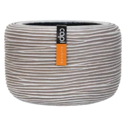 Capi Nature Rib Pflanztopf Ø18x11,6cm Elfenbein