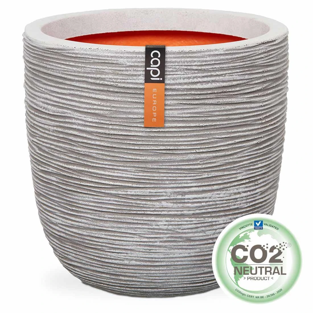 Capi Nature Rib Pflanztopf Ø55x53cm Kunststoff Elfenbein 1 Capi Nature Rib Pflanztopf Ø55x53cm Kunststoff Elfenbein