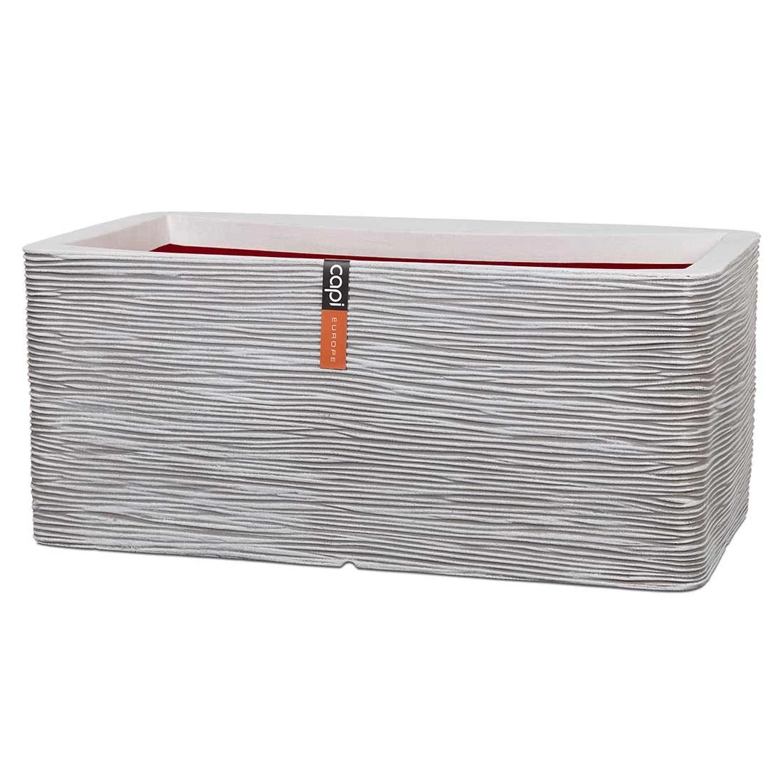 Capi Rib Pflanztopf 73x39x32cm Kunststoff Elfenbein 1 Capi Rib Pflanztopf 73x39x32cm Kunststoff Elfenbein