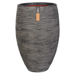 Capi Rib Pflanztopf Ø45x72cm Kunststoff Anthrazit