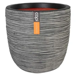 Capi Riffle Pflanztopf Ø35x34cm Kunststoff Anthrazit