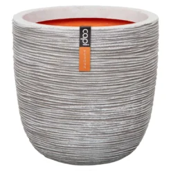 Capi Riffle Pflanztopf Ø35x34cm Kunststoff Elfenbein