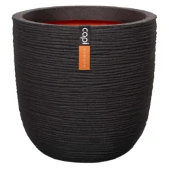 Capi Riffle Pflanztopf Ø35x34cm Kunststoff Schwarz