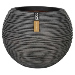 Capi Riffle Pflanztopf Ø40x32cm Kunststoff Anthrazit