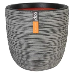 Capi Riffle Pflanztopf Ø43x41cm Kunststoff Anthrazit