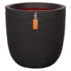 Capi Riffle Pflanztopf Ø43x41cm Kunststoff Schwarz