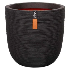 Capi Riffle Pflanztopf Ø43x41cm Kunststoff Schwarz