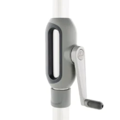 Doppler ACT Auto-Tilt Stockschirm 240x240 Cm Mit Kurbel Silber/Natur -Dopptler Geschaft doppler act auto tilt stockschirm mit kurbel 240x240 cm 1440343 5