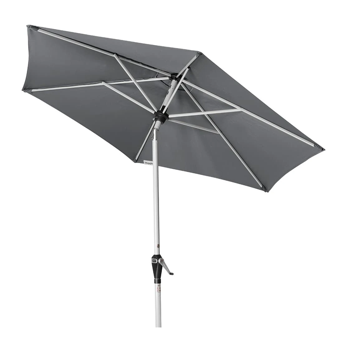 Doppler Active Mittelstockschirm Ø210cm - Mit Kurbel Anthrazit 2 Doppler Active Mittelstockschirm Ø210cm - Mit Kurbel Anthrazit – Bild 2