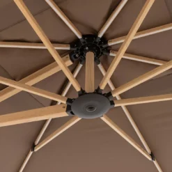 Doppler Alu-Wood Ampelschirm 400x300cm Holzoptik/Alu -846 Greige -Dopptler Geschaft doppler alu wood ampelschirm 400x300cm holzoptik alu 846 greige 1247898 8