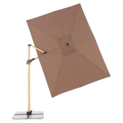 Doppler Alu-Wood Ultra Ampelschirm 300x220cm Holzoptik/Aluminium Greige -Dopptler Geschaft doppler alu wood ultra ampelschirm 300x220cm holzoptik aluminium 1355742 12