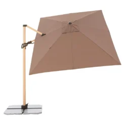 Doppler Alu-Wood Ultra Ampelschirm 300x220cm Holzoptik/Aluminium Greige -Dopptler Geschaft doppler alu wood ultra ampelschirm 300x220cm holzoptik aluminium 1355742 13