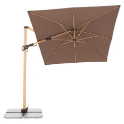 Doppler Alu-Wood Ultra Ampelschirm 300x220cm Holzoptik/Aluminium Greige -Dopptler Geschaft doppler alu wood ultra ampelschirm 300x220cm holzoptik aluminium 1355742 5