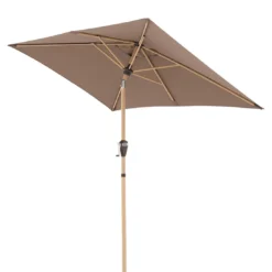 Doppler Alu-Wood Ultra Mittelstockschirm 210x140cm Greige -Dopptler Geschaft doppler alu wood ultra balkonschirm 210x140cm 1355786 3