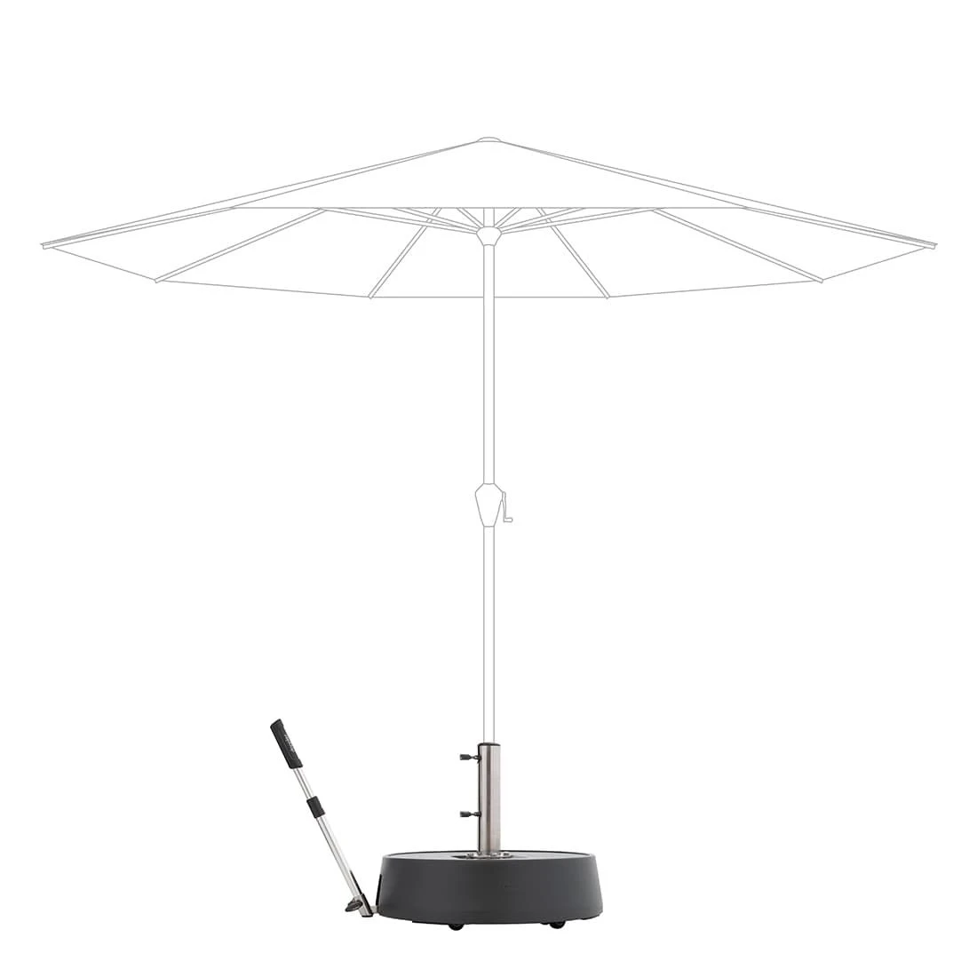 Doppler Rollensockel Easy Move Switch 45kg Mit Hubfunktion Anthrazit 4 Doppler Rollensockel Easy Move Switch 45kg Mit Hubfunktion Anthrazit – Bild 4