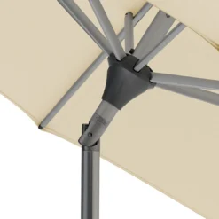 Glatz Alu Twist Mittelstockschirm Ø330cm Ash -Dopptler Geschaft glatz stockschirm alu twist rund 330cm stoff 151 ash 2