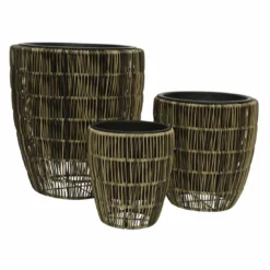 Kaemingk Kate Pflanztopf-Set 3-tlg. Dunkelbraun